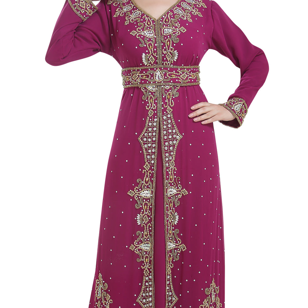 Embroidered Jallabiya Henna Party Dress - Maxim Creation