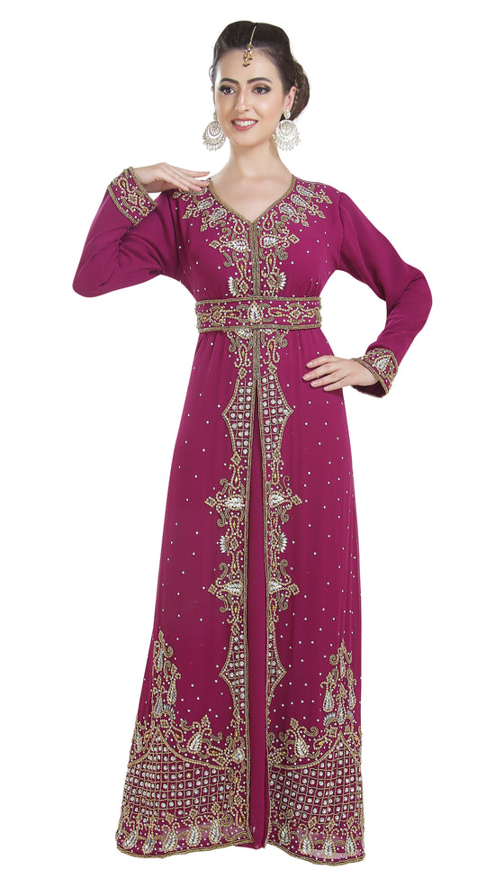 Embroidered Jallabiya Henna Party Dress - Maxim Creation