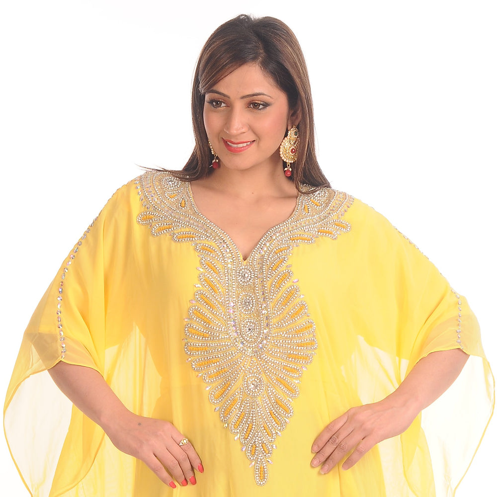 
                  
                    Farasha Boho Yellow Maxi Dress - Maxim Creation
                  
                
