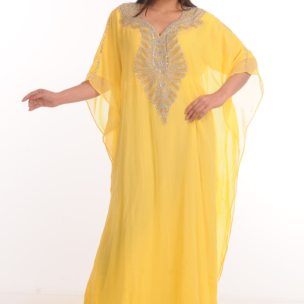 
                  
                    Farasha Boho Yellow Maxi Dress - Maxim Creation
                  
                