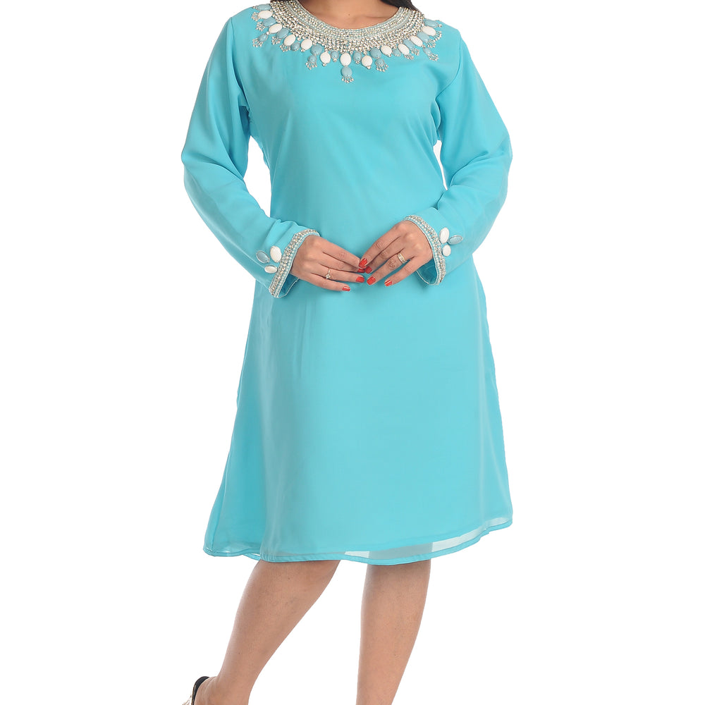 
                  
                    Indian Kurti with White Stones and Pearls - Maxim Creation
                  
                