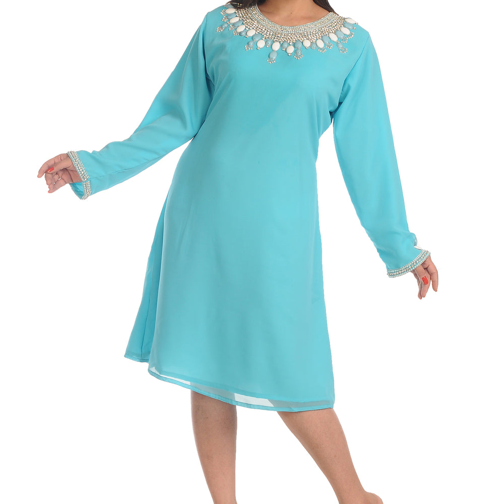 
                  
                    Indian Kurti with White Stones and Pearls - Maxim Creation
                  
                