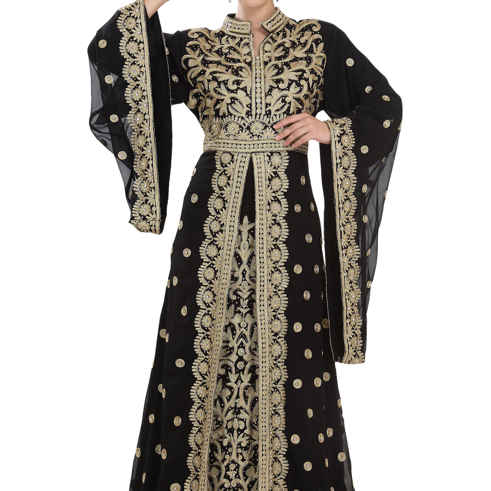 
                  
                    Arabian Djellaba Maxi Embroidered Dress - Maxim Creation
                  
                