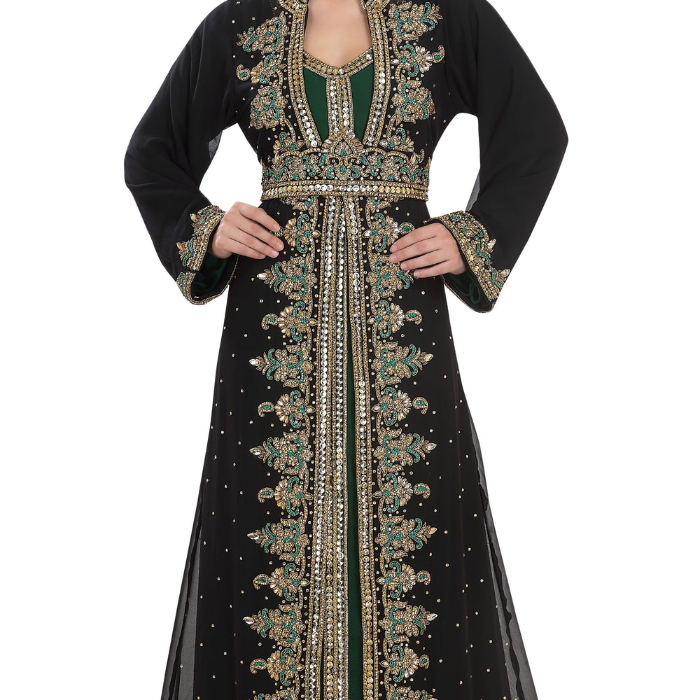 Wedding Gown Long Sleeve Kaftan Dress - Maxim Creation
