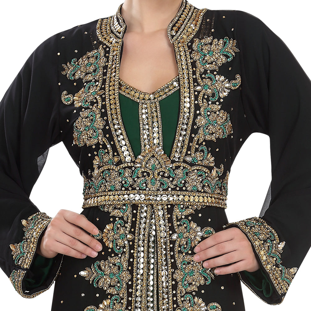 Wedding Gown Long Sleeve Kaftan Dress - Maxim Creation