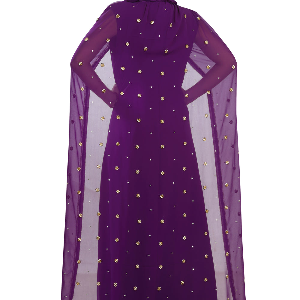
                  
                    Sleeveless Maxi Kaftan with Long Cape - Maxim Creation
                  
                