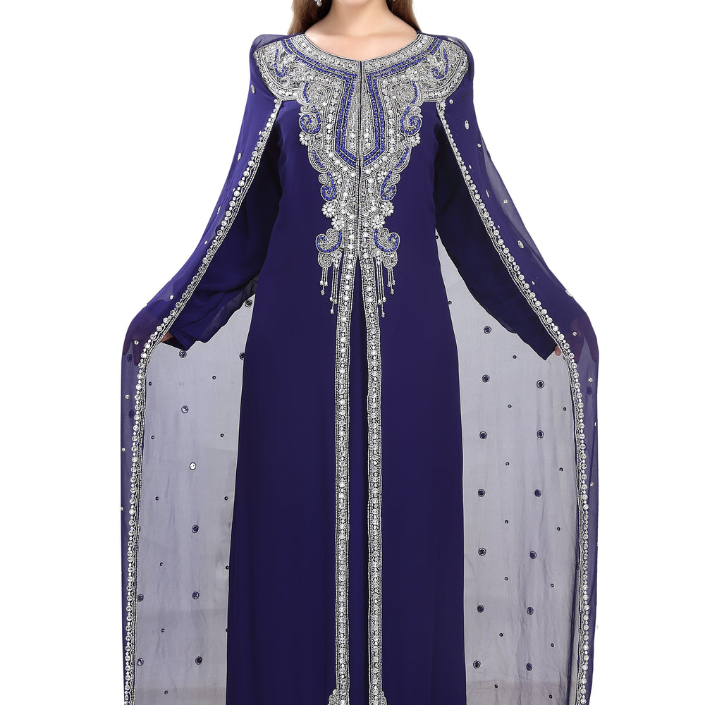 
                  
                    Long Maxi With Superman Style Cape for Women - Maxim Creation
                  
                