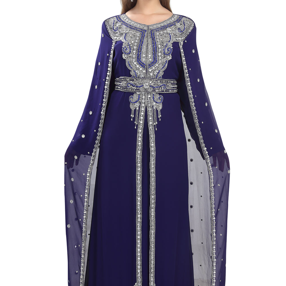 
                  
                    Long Maxi With Superman Style Cape for Women - Maxim Creation
                  
                