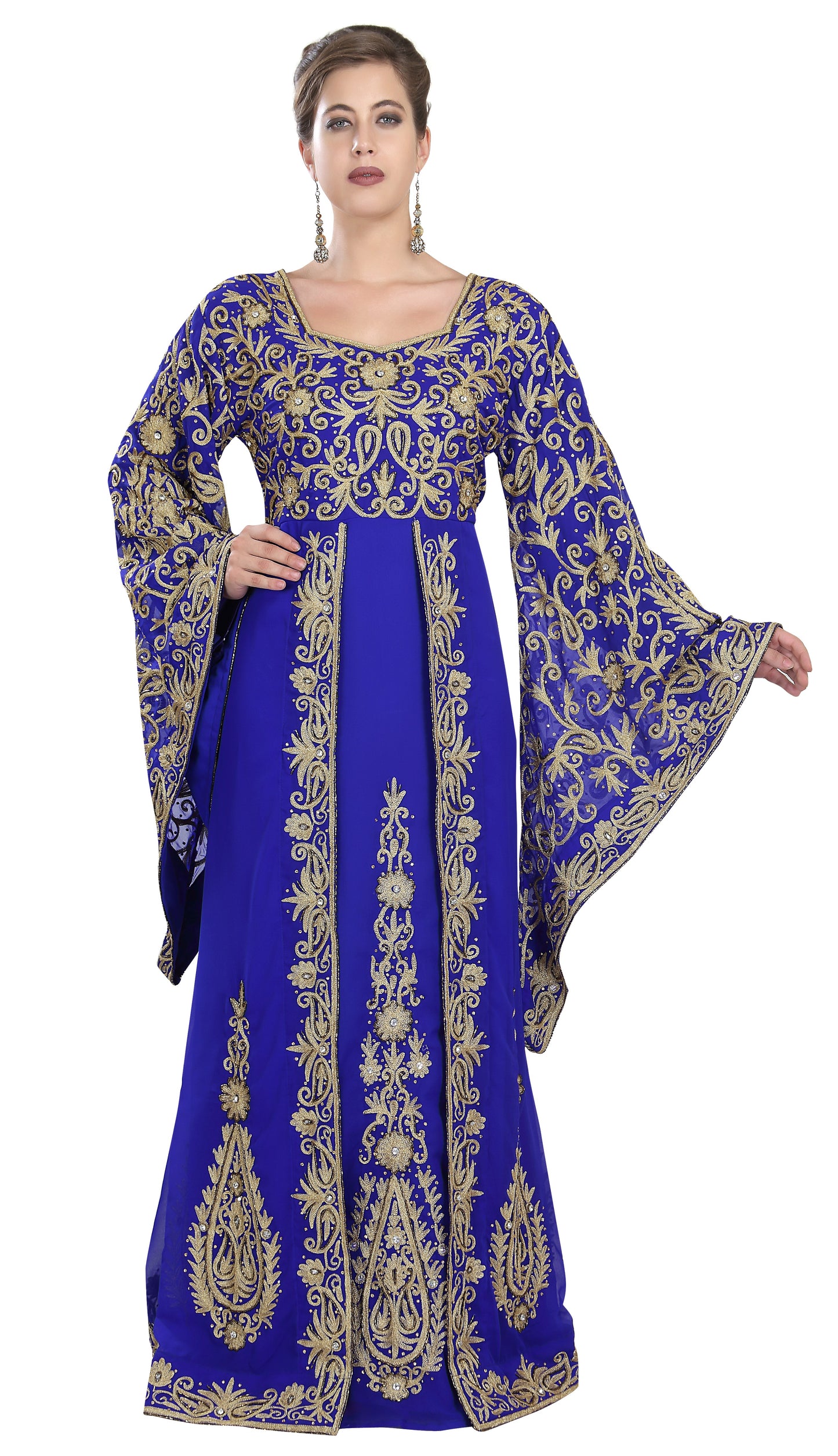 Embroidered Jellabiya Dubai Caftan Dress - Maxim Creation