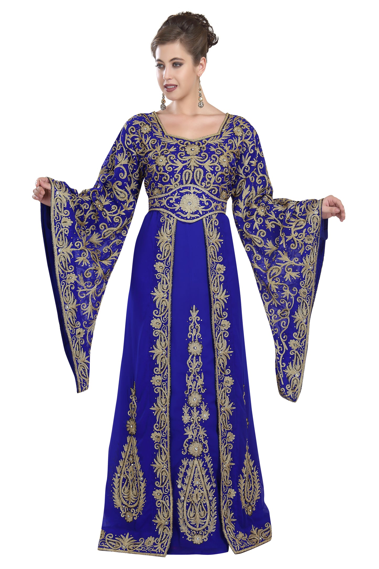 Embroidered Jellabiya Dubai Caftan Dress - Maxim Creation