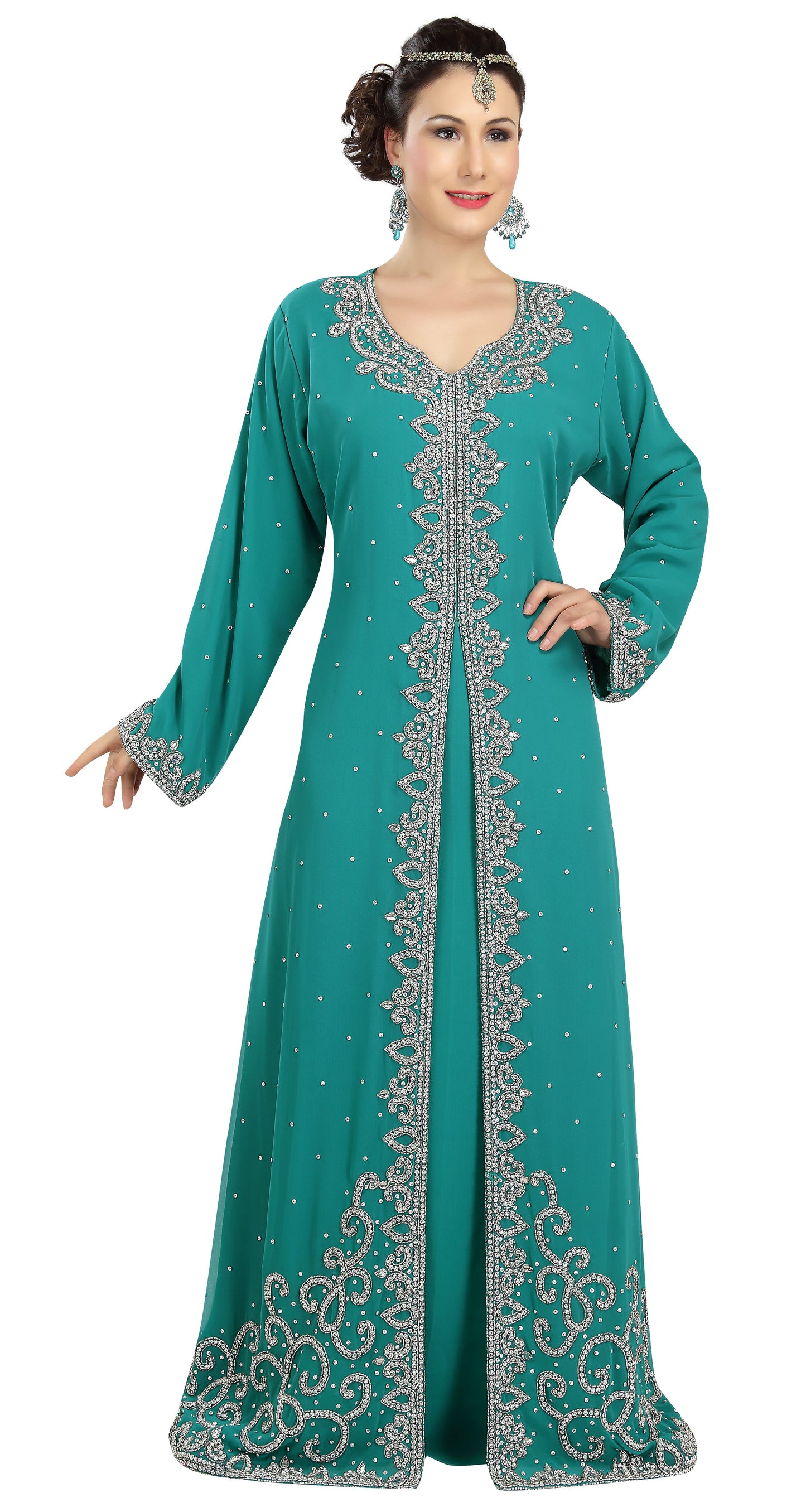 Embroidered Caftan Jallabiya Maxi - Maxim Creation