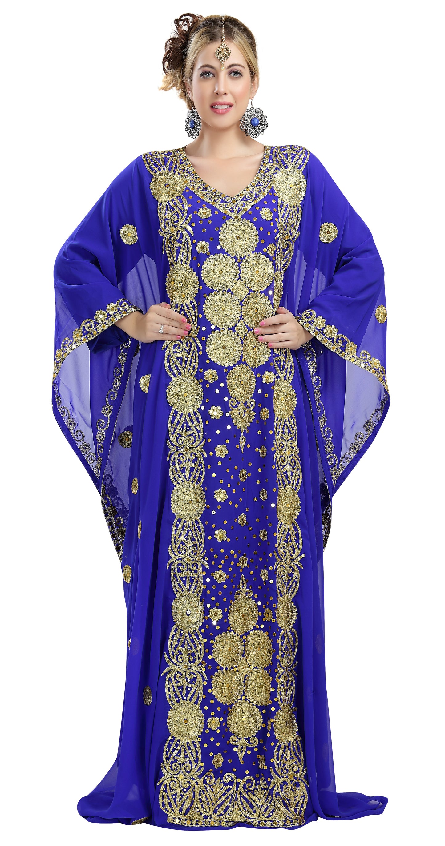 Arabian Maxi With Machine Aari Embroidery - Maxim Creation