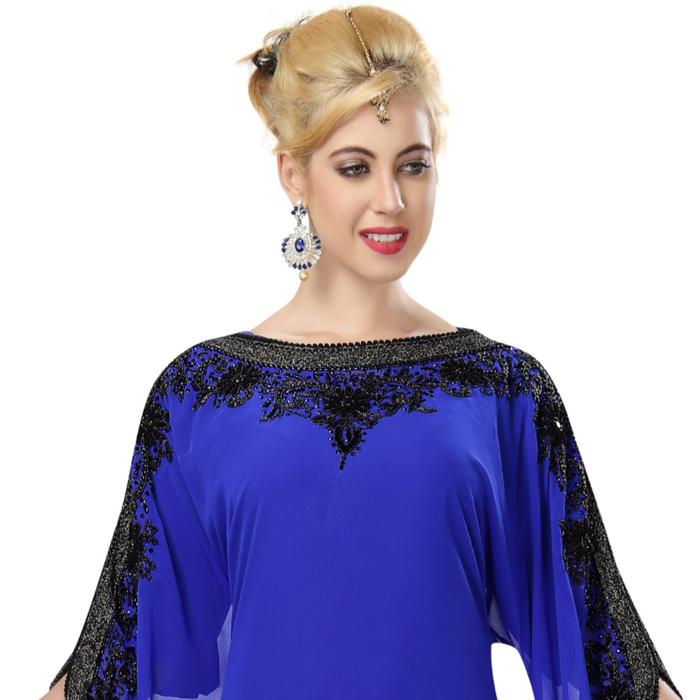 
                  
                    Embroidered Dress in Black Lace Bollywood Maxi Dress - Maxim Creation
                  
                
