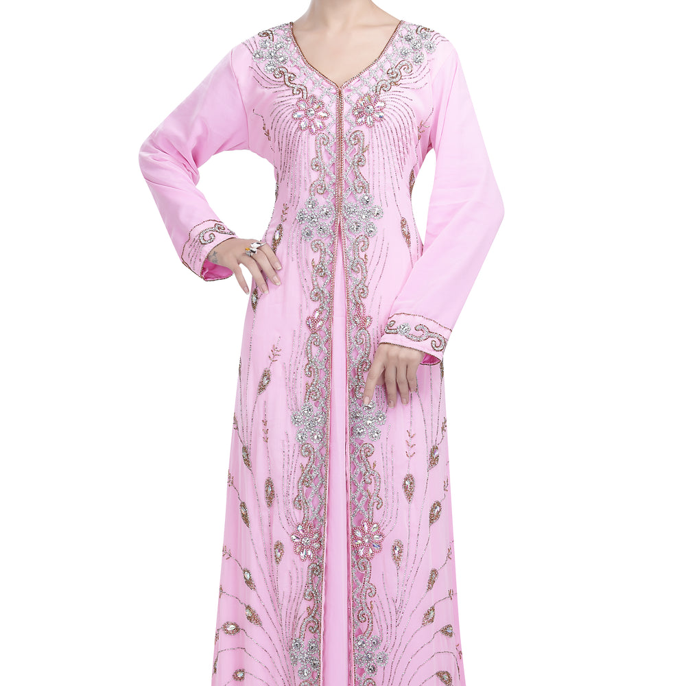 
                  
                    Arabian Caftan With Crystal Embroidery - Maxim Creation
                  
                