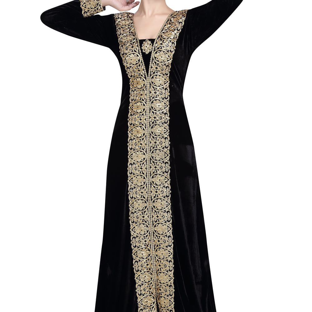 
                  
                    Arabian Gown with Lace Work - Maxim Creation
                  
                