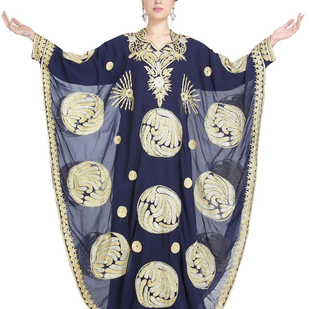 
                  
                    Football Design Kaftan Designer Farasha Caftan Beach Maxi Dress - Maxim Creation
                  
                
