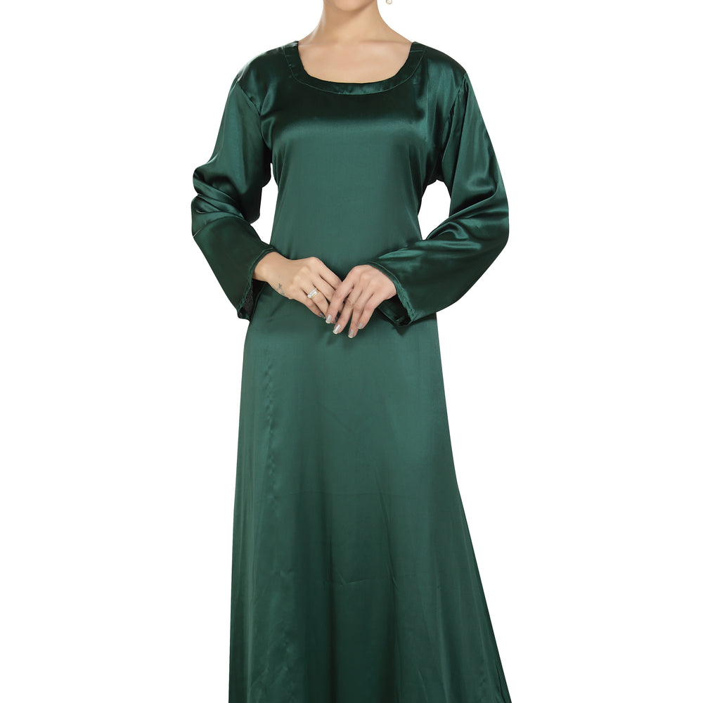 Satin Fabric Plain Inner Maxi Home Gown Night Dress Free Size - Maxim Creation