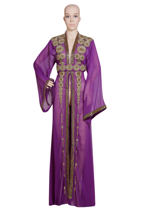 Tea Party Wear Long Jacket Gown - Maxim Creation