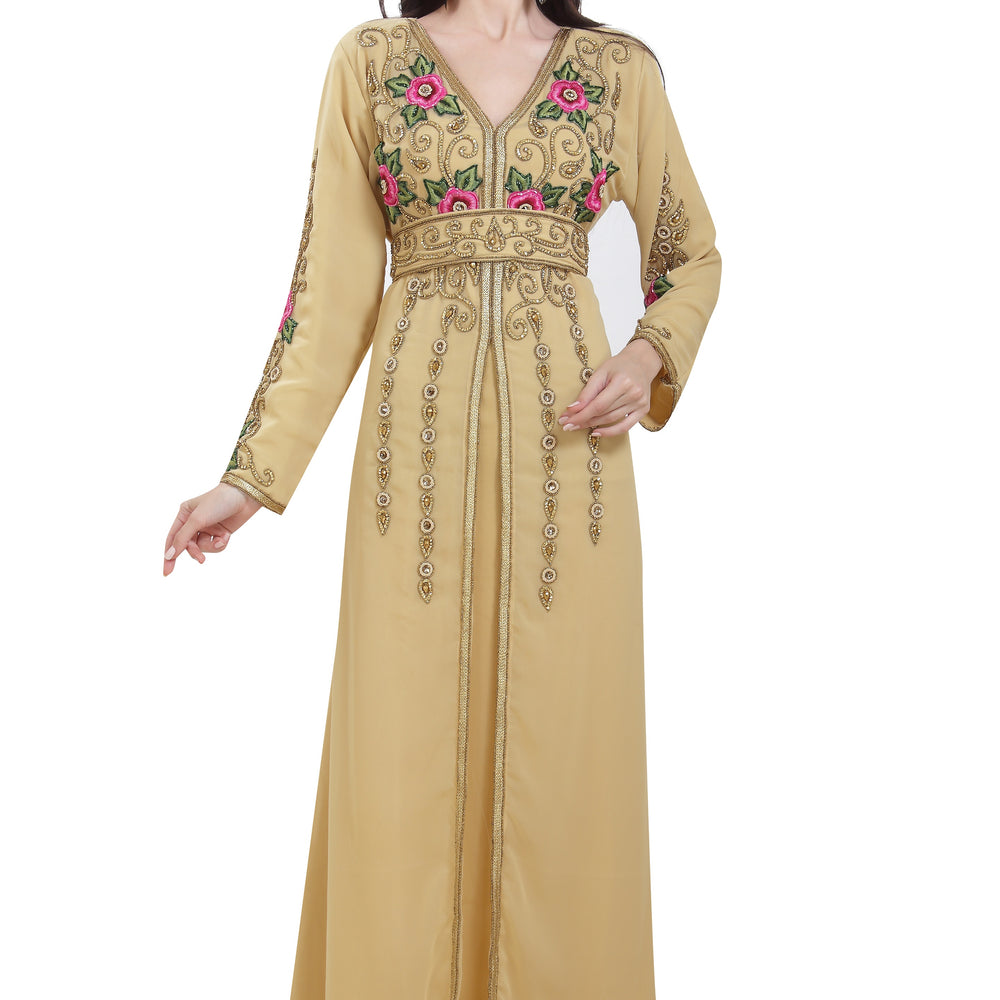 
                  
                    Colorful Floral Fustan Long Maxi Gown - Maxim Creation
                  
                