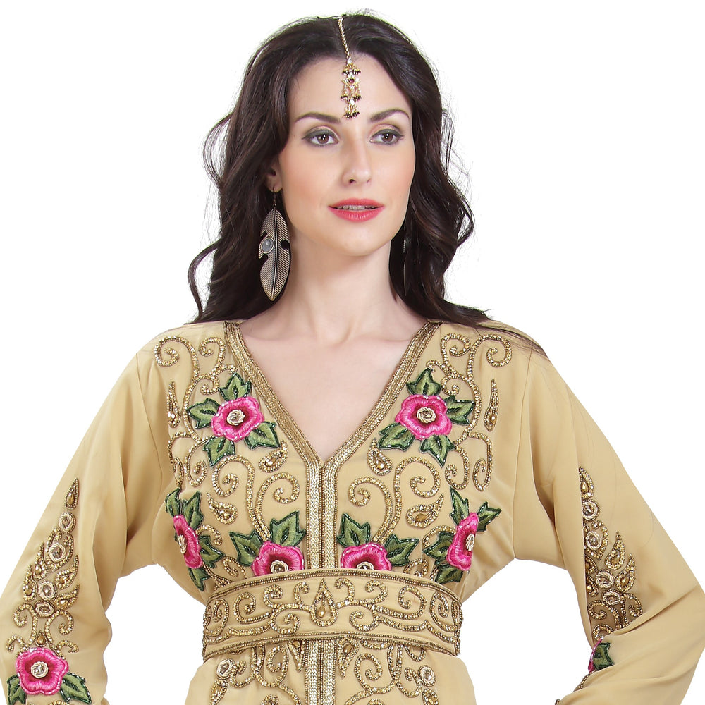 
                  
                    Colorful Floral Fustan Long Maxi Gown - Maxim Creation
                  
                