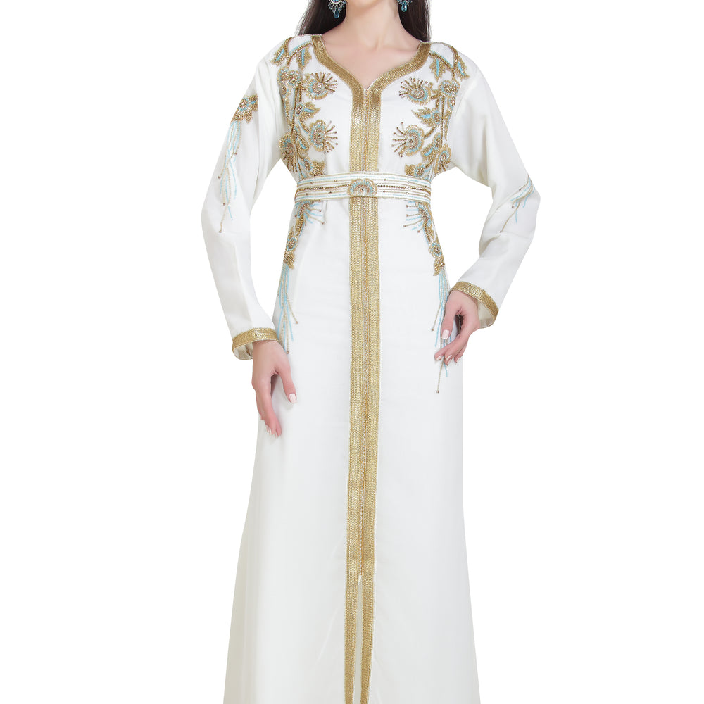 
                  
                    Arabic Kaftan With Colorful Hand Embroidery Work - Maxim Creation
                  
                