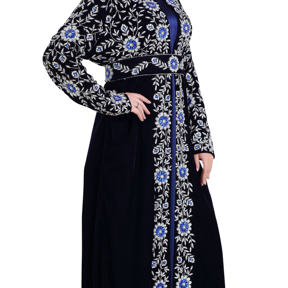 
                  
                    Arabian Caftan Dress With Floral Embroidery - Maxim Creation
                  
                
