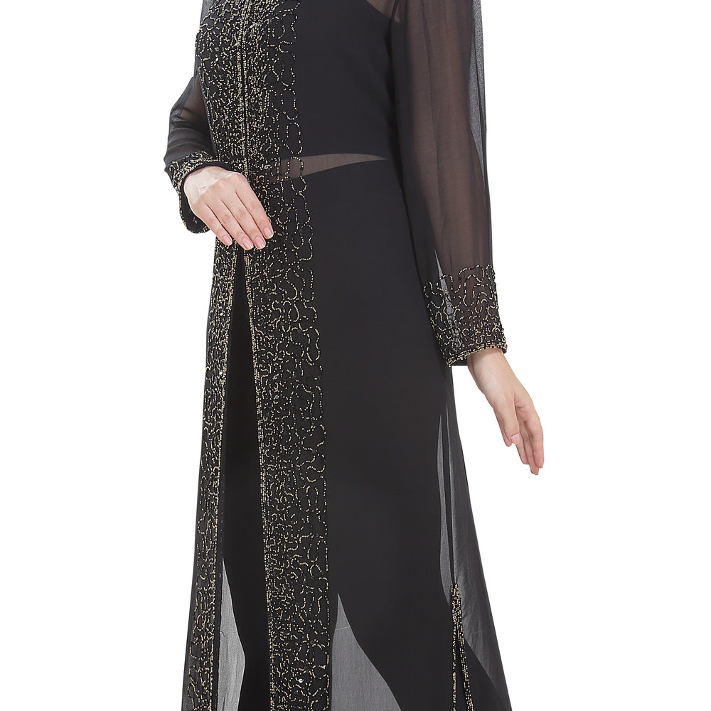 
                  
                    Long Overcoat Jacket With Embroidery - Maxim Creation
                  
                