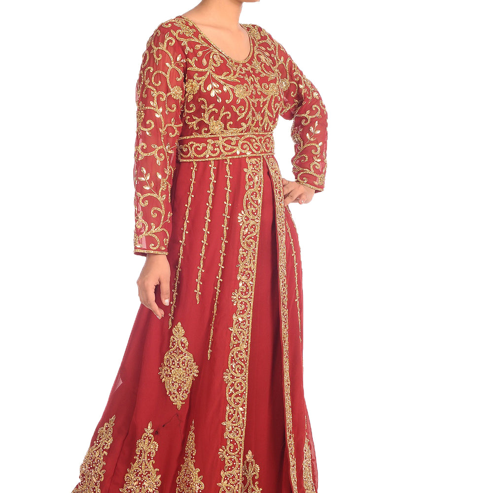 
                  
                    Designer Gown Royal Swedish Traditional Arabic Dress - Maxim Creation
                  
                