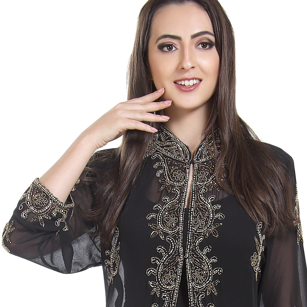 
                  
                    HandMade Cardigan Golden Sequins Embellishments - Maxim Creation
                  
                