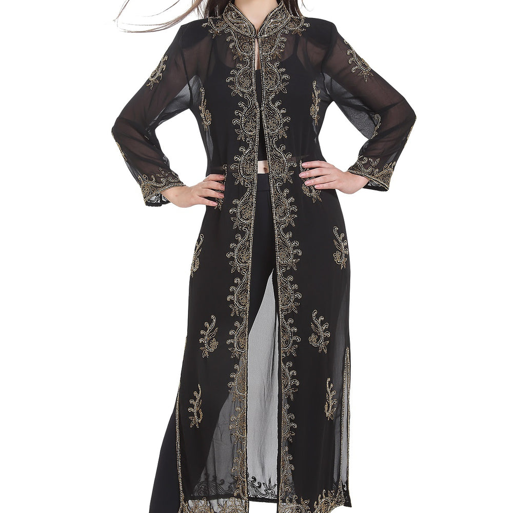 
                  
                    HandMade Cardigan Golden Sequins Embellishments - Maxim Creation
                  
                