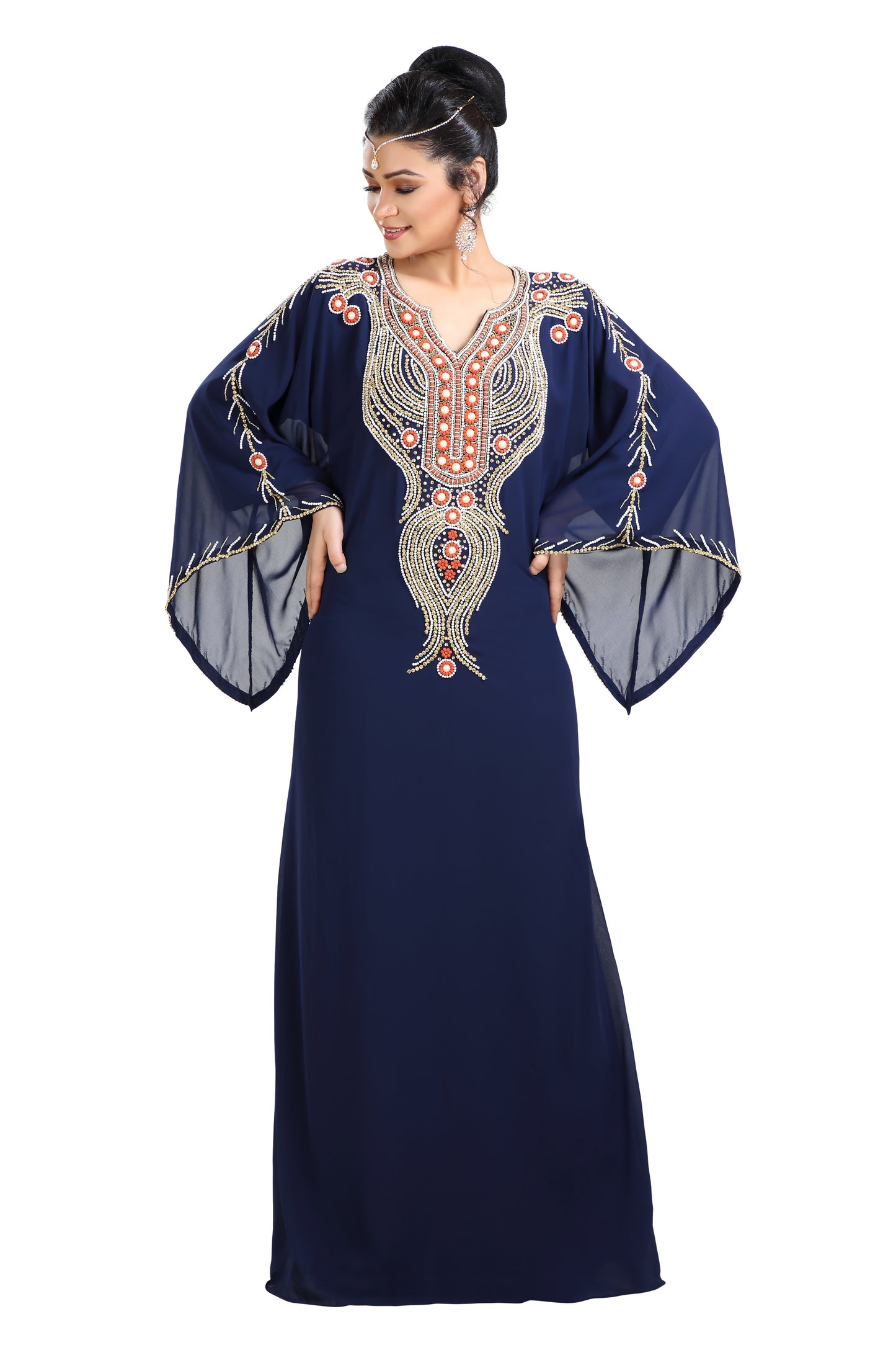 Teaparty Dress Haute Coutre Kaftan Gown - Maxim Creation