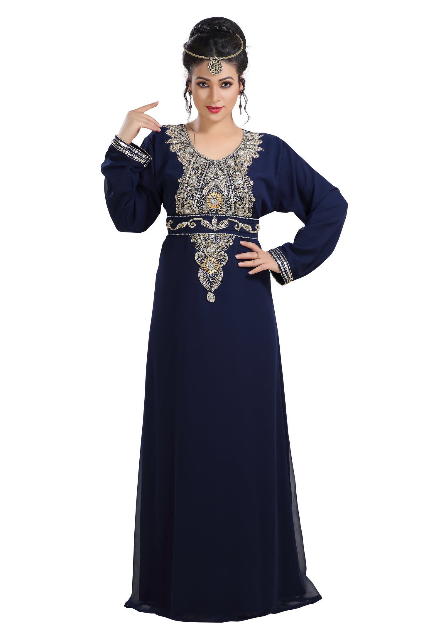 Traditional Dress Haute Coutre Designer Farasha Maxi - Maxim Creation