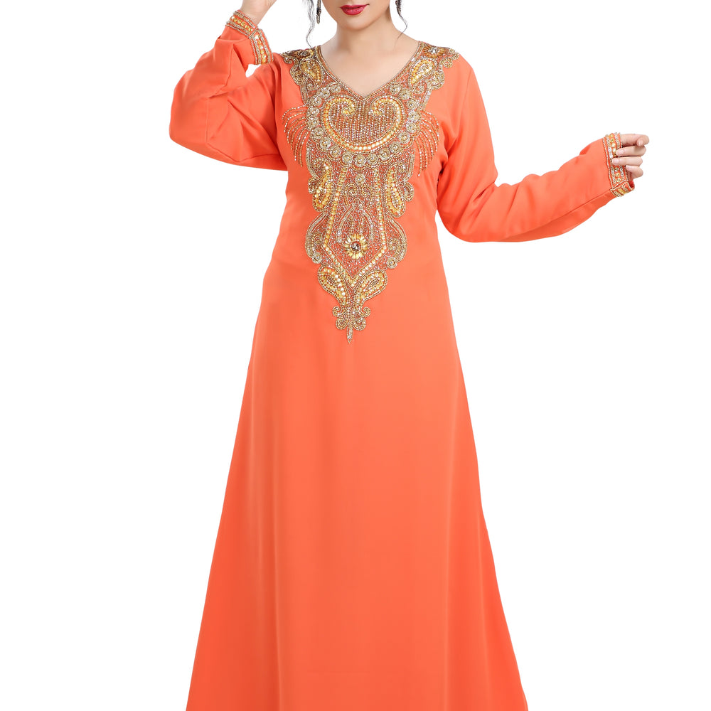 
                  
                    Traditional Boho Embroidered Farasha Maxi - Maxim Creation
                  
                