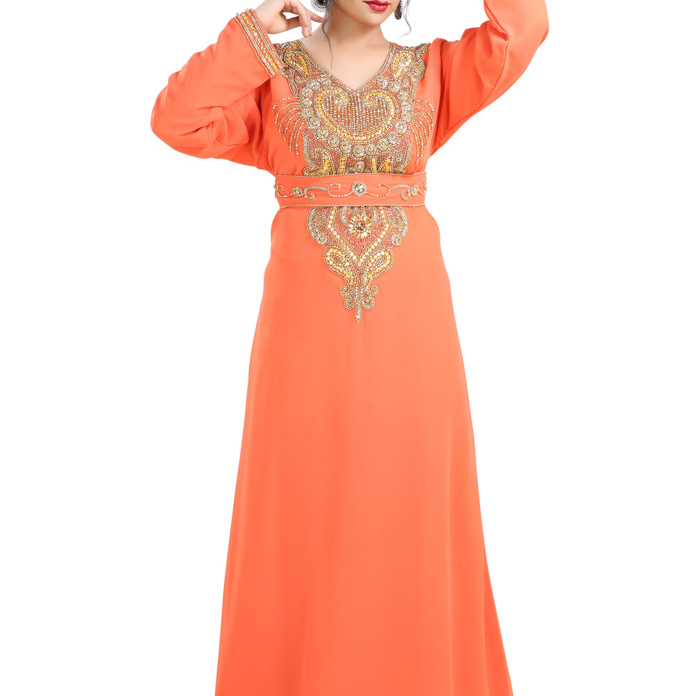 Traditional Boho Embroidered Farasha Maxi - Maxim Creation