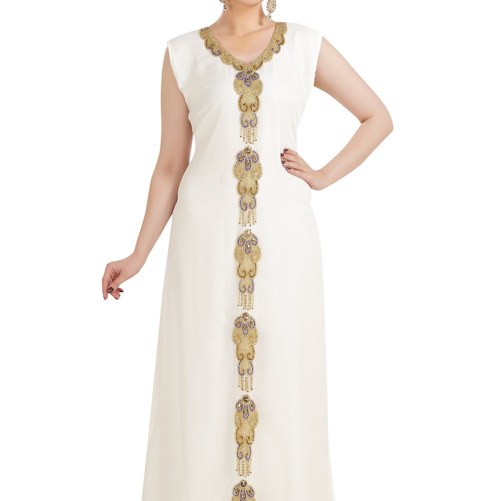 Wedding Gown 3 piece Set Hand Embroidered Maxi Dress - Maxim Creation
