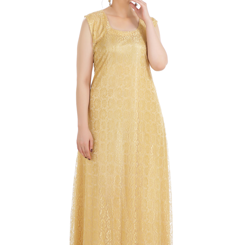 Sleeveless Inner in Zari Mesh for Cardigans and Jackets - Maxim Creation