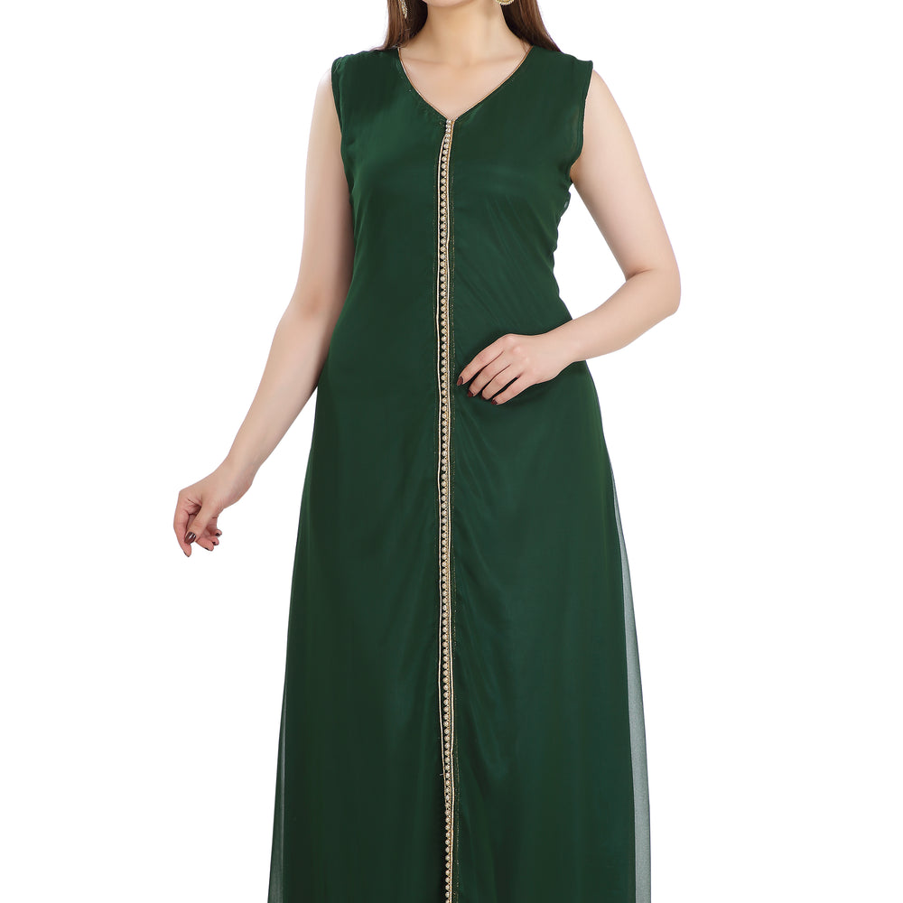 
                  
                    Arabian Caftan Bridal Embroidered Gown - Maxim Creation
                  
                