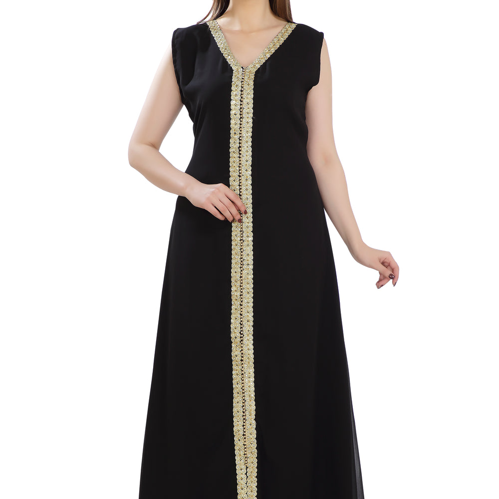 Wedding Gown in Black Tulle Net Fabric with Fancy Lace Work - Maxim Creation