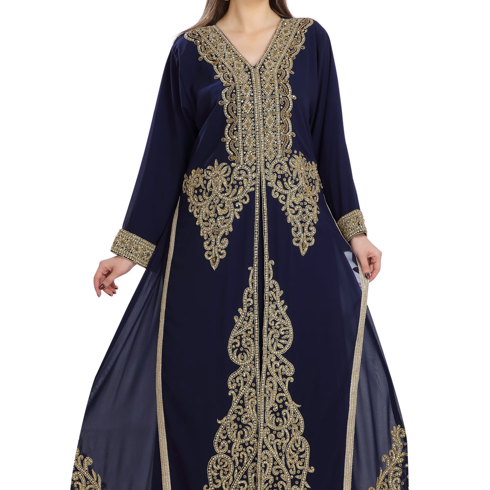 
                  
                    Jalabiya Gown Luxe Kaftan Dress - Maxim Creation
                  
                