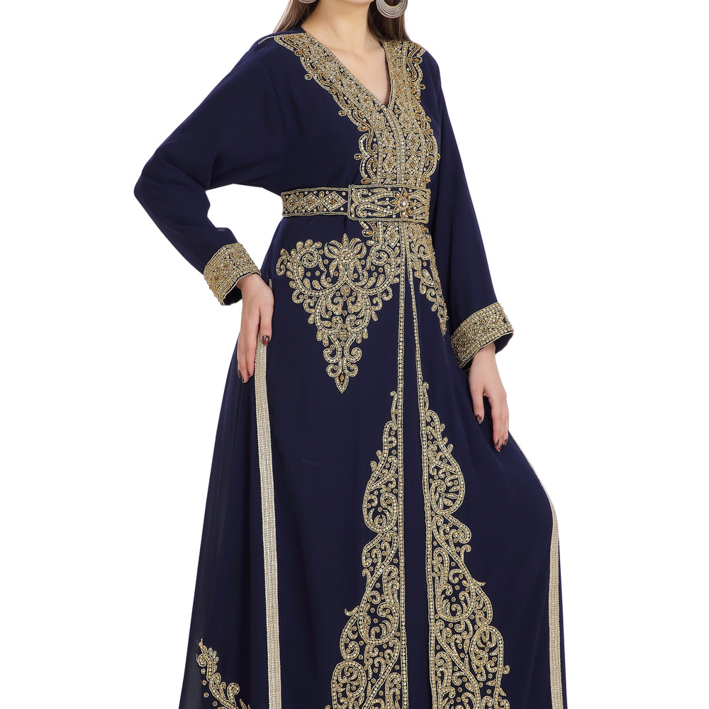 
                  
                    Jalabiya Gown Luxe Kaftan Dress - Maxim Creation
                  
                