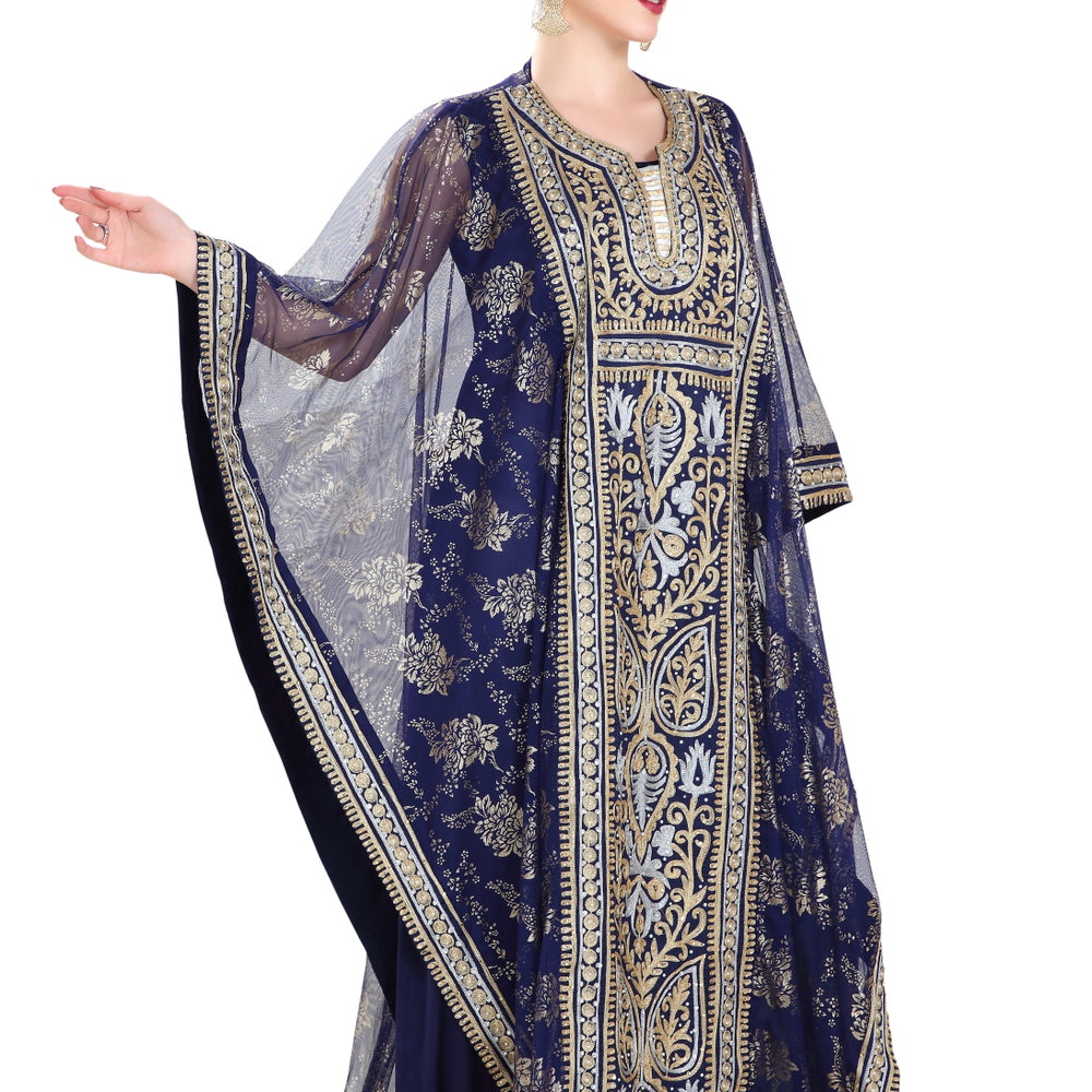 
                  
                    Designer Farasha Khaleeji Thobe Maxi Dress - Maxim Creation
                  
                