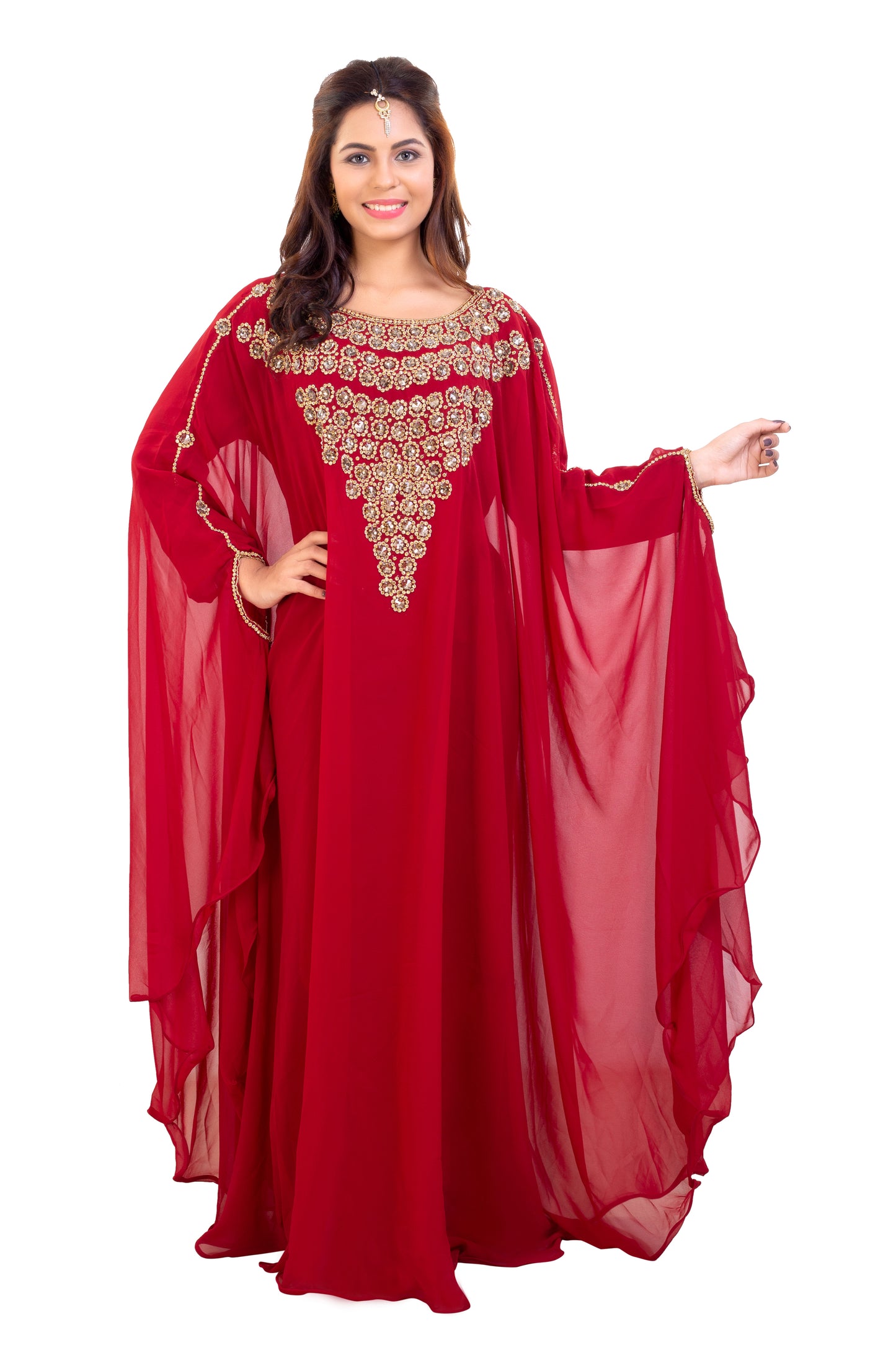 Designer Dubai Kaftan by Maxim Creation with Luxe Crystals - Maxim Creation