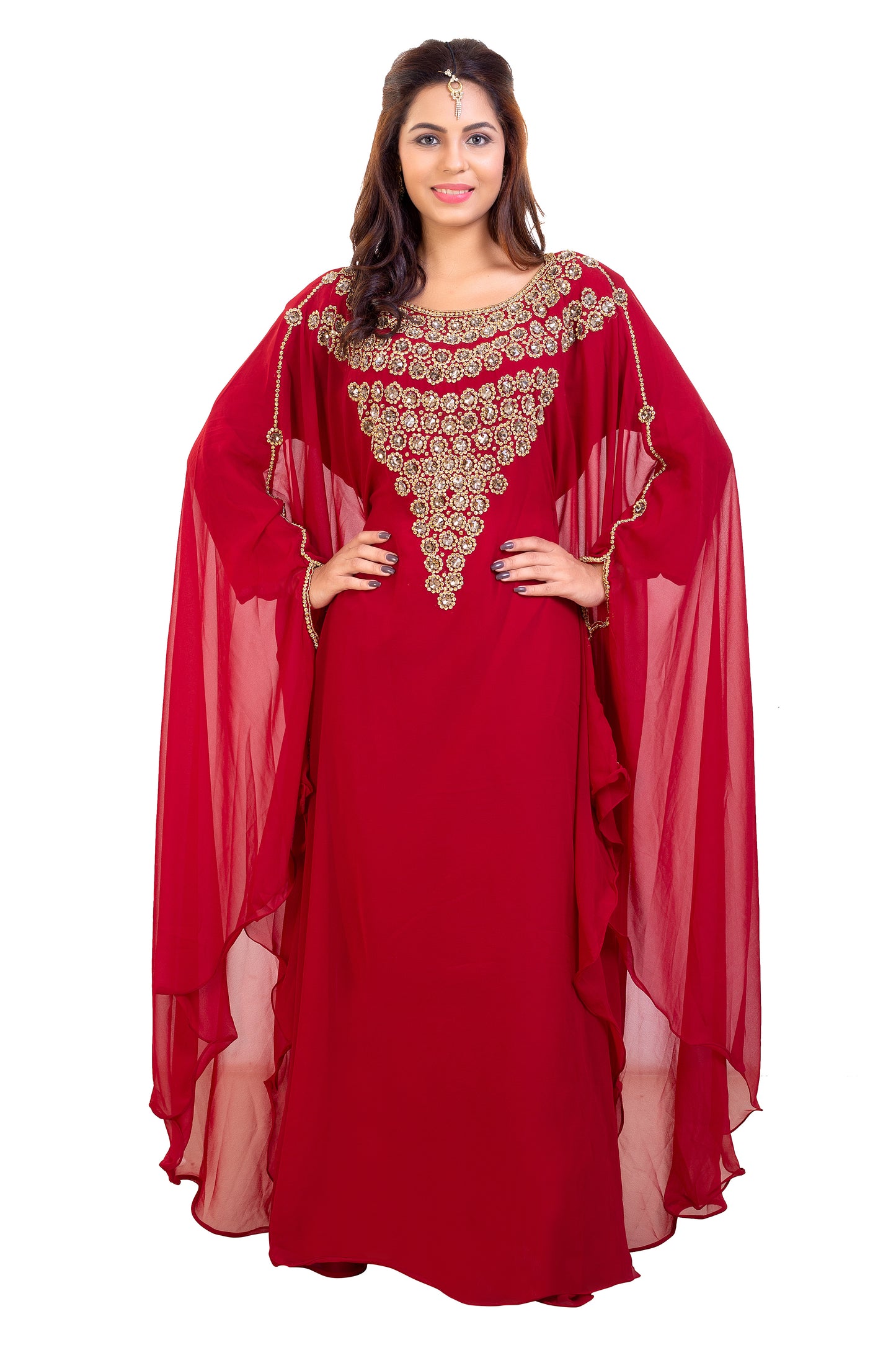 Designer Dubai Kaftan by Maxim Creation with Luxe Crystals - Maxim Creation