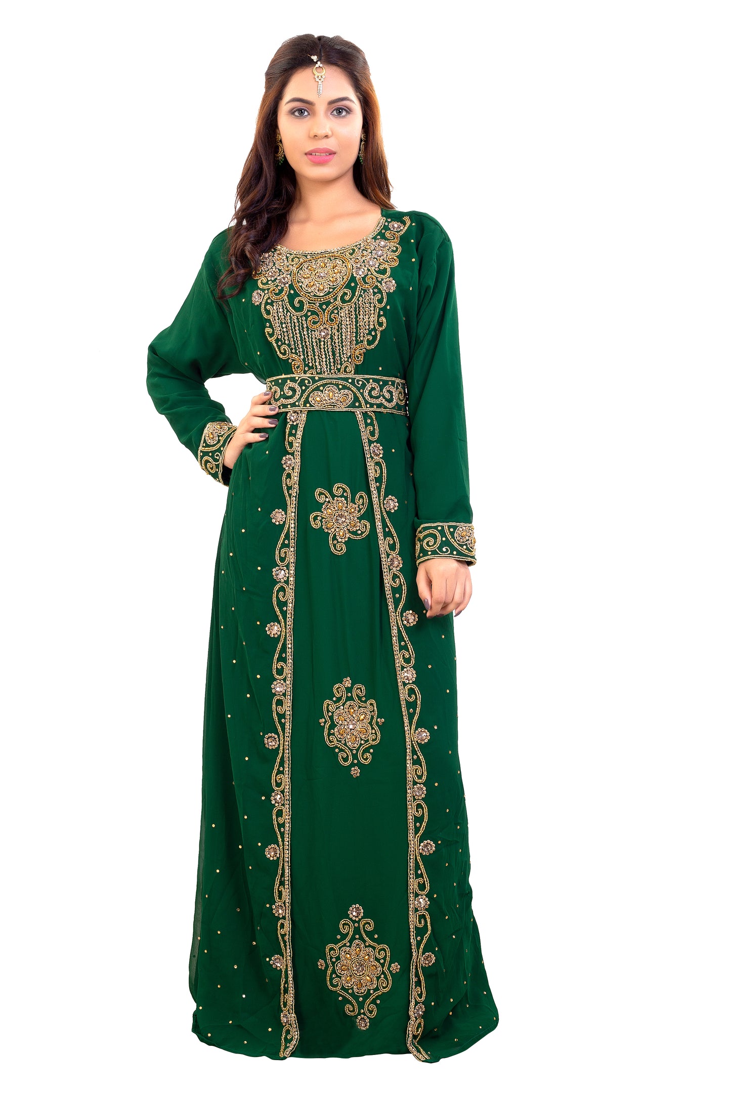 TRADITIONAL ALGERIAN KAFTAN MAXI DRESS 7903 - Maxim Creation