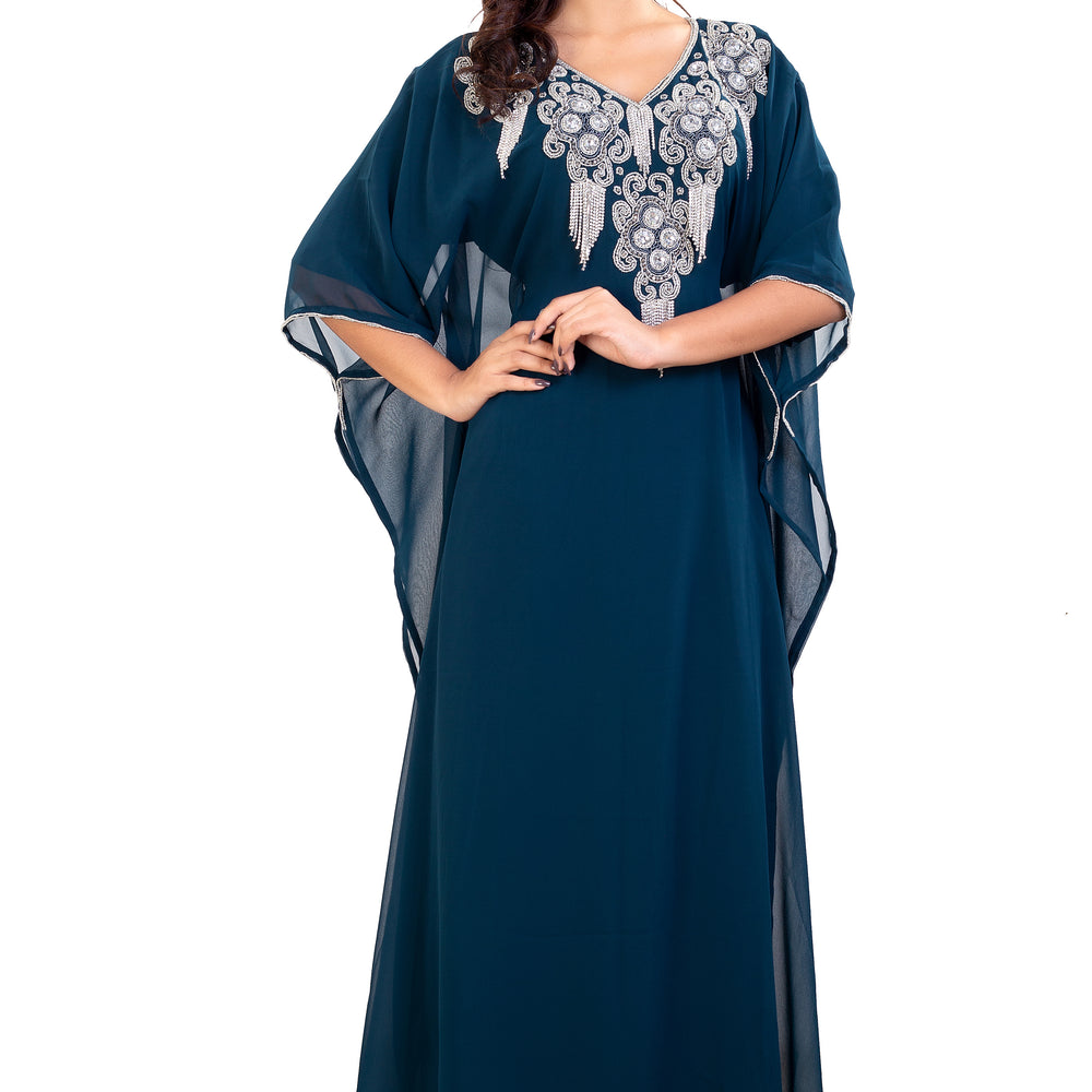 
                  
                    Farasha Dress With Crystal Embroidery - Maxim Creation
                  
                