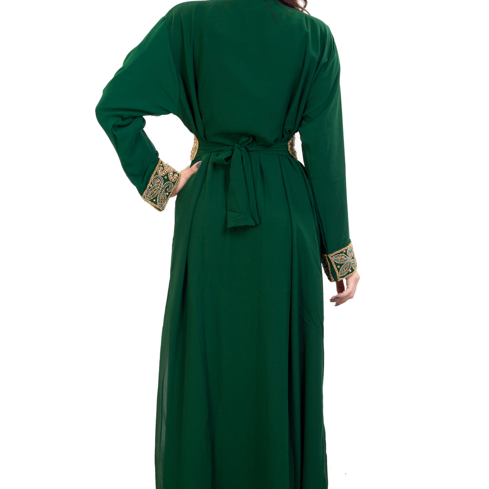 
                  
                    Arabian Jalabiya Collared Neck Kaftan Dress - Maxim Creation
                  
                
