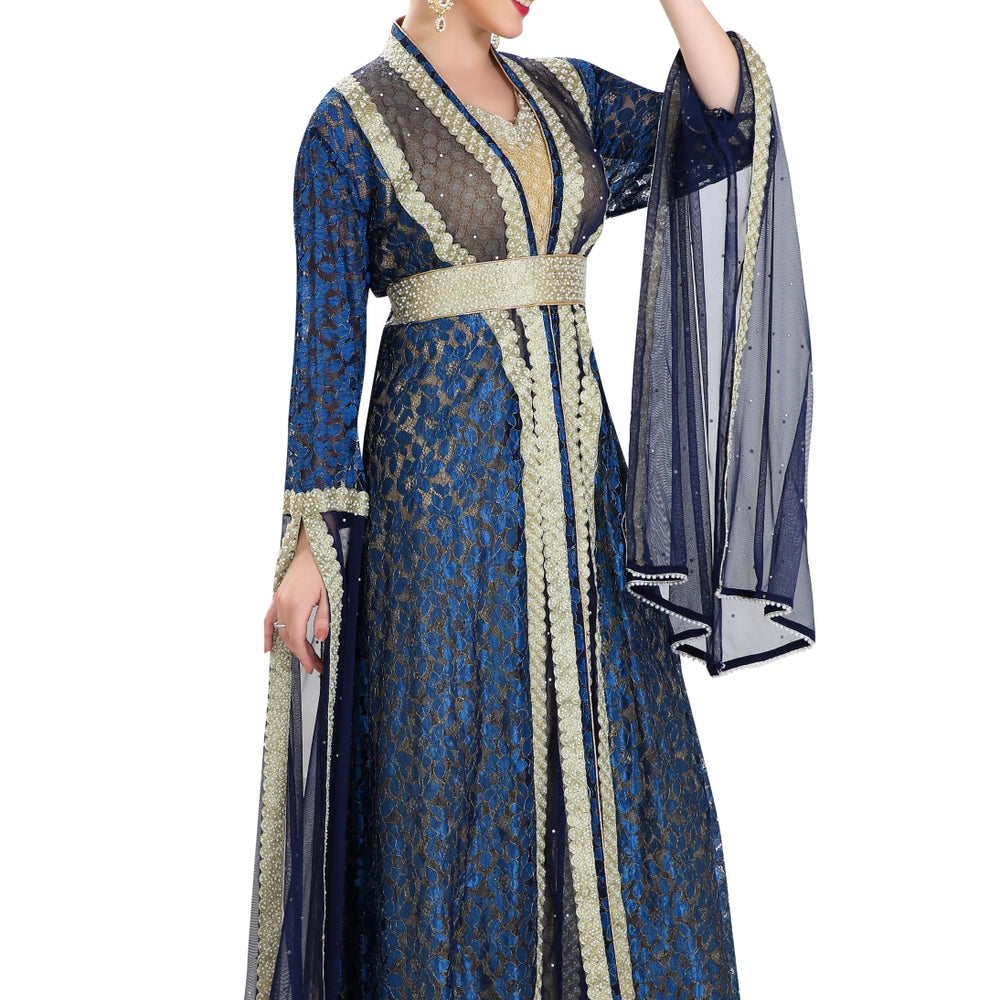 
                  
                    Henna Party Dress Khaleeji Thobe Caftan - Maxim Creation
                  
                