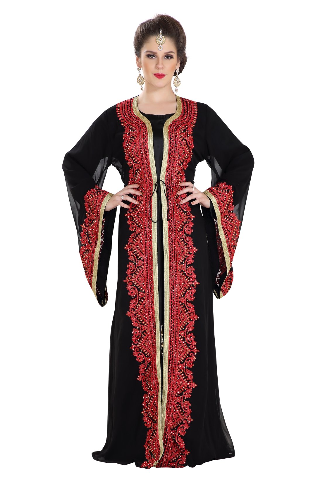 Long Sleeve Kaftan Jalabiya Maxi - Maxim Creation