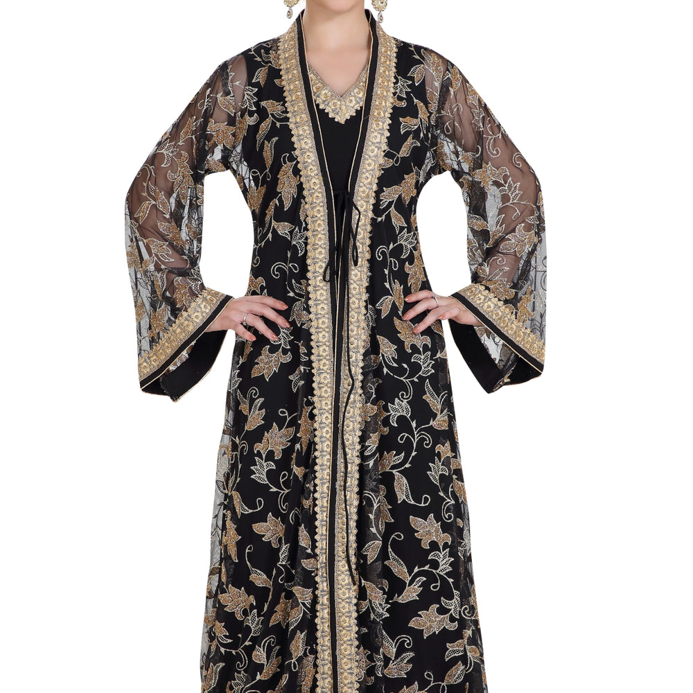 
                  
                    Traditional Kaftan Dress Arabian Thobe Wedding Gown - Maxim Creation
                  
                