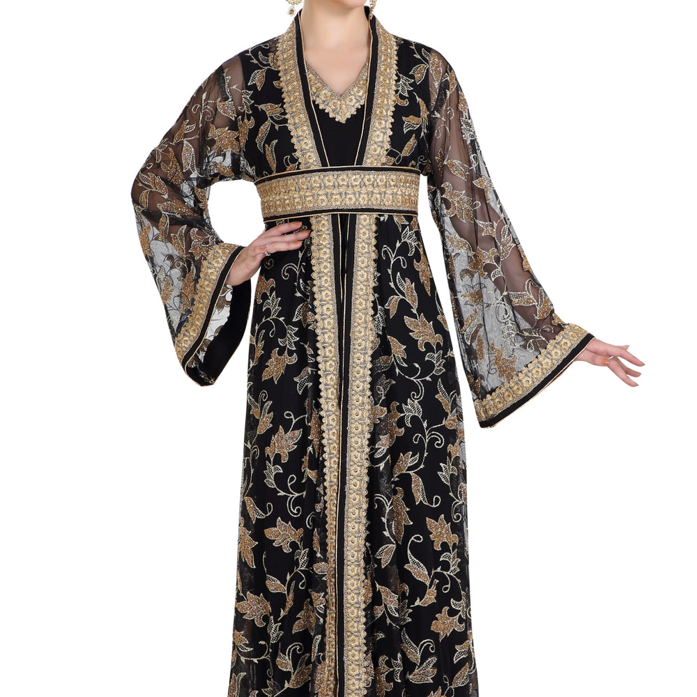 
                  
                    Traditional Kaftan Dress Arabian Thobe Wedding Gown - Maxim Creation
                  
                